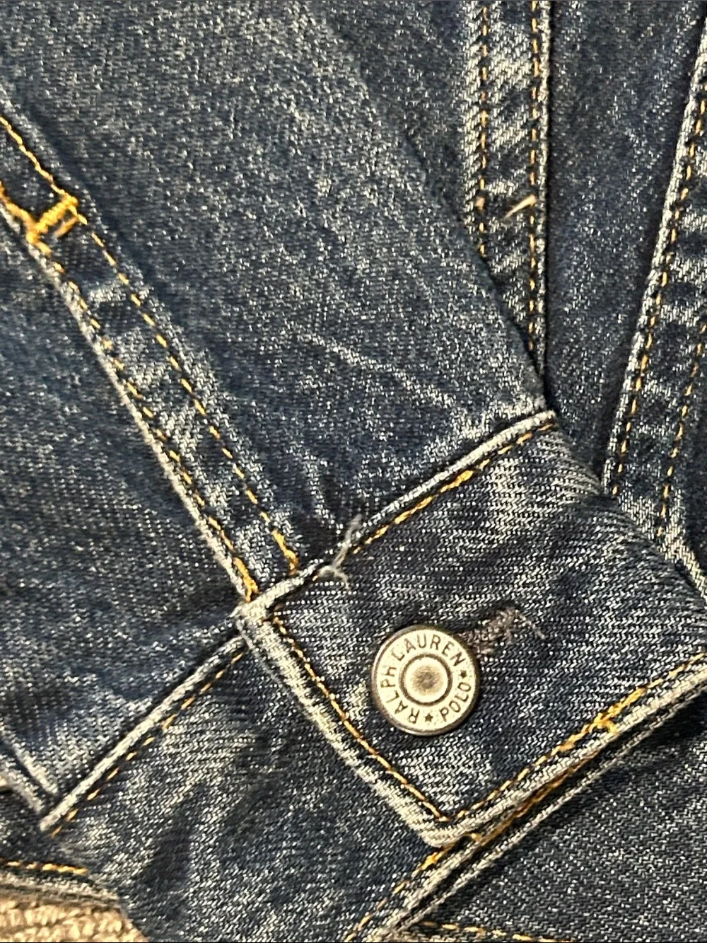 Polo by Ralph Lauren Kids Indigo Denim Jacket with Flag Patch 50% OFF SEND OFFER